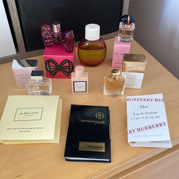 Mini Set Samples Other | 6 Mini Bottle Of Variety Perfume And 3 Samples | Poshmark